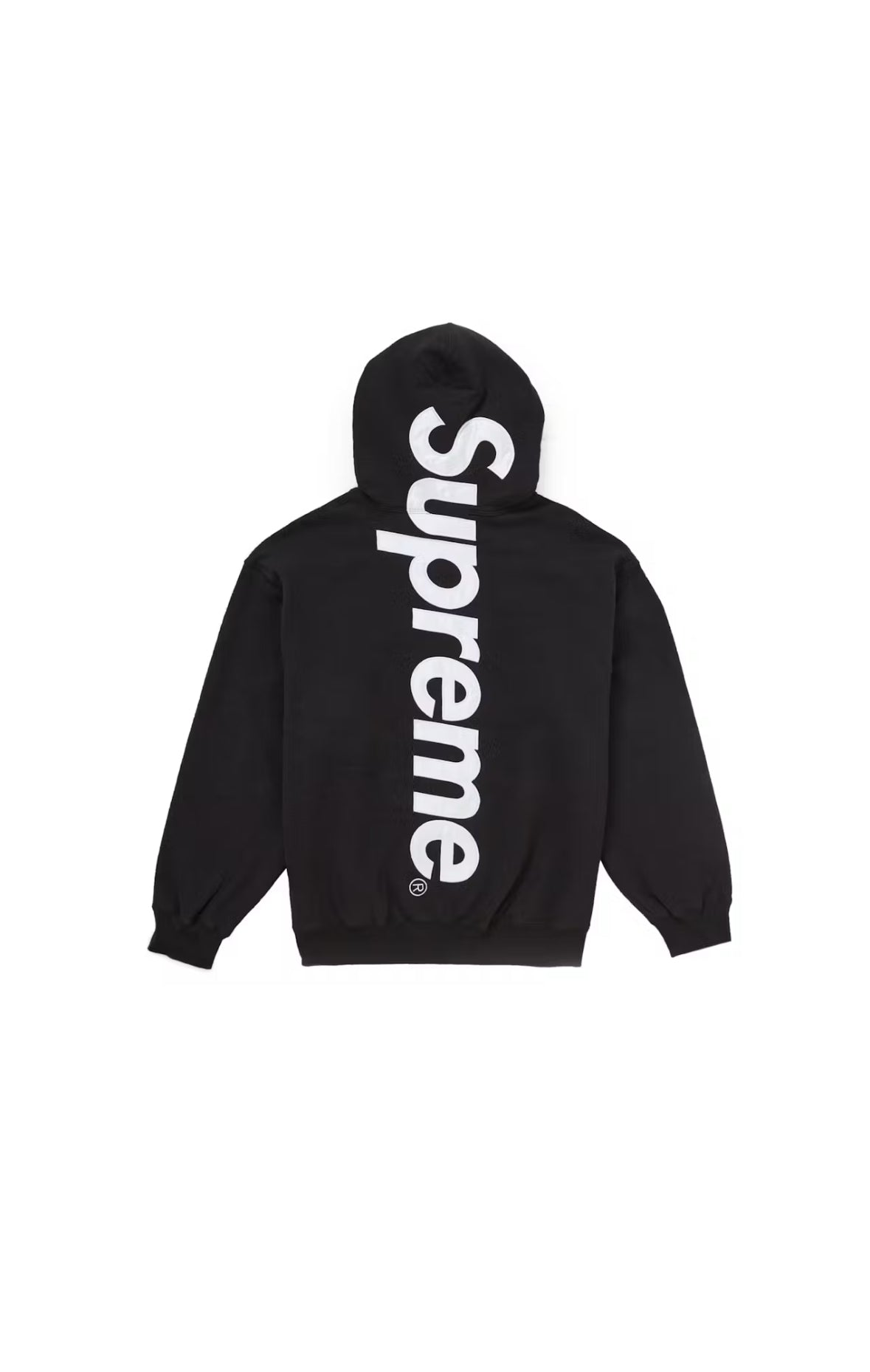 BLACK APPLIQUE HOODIE
