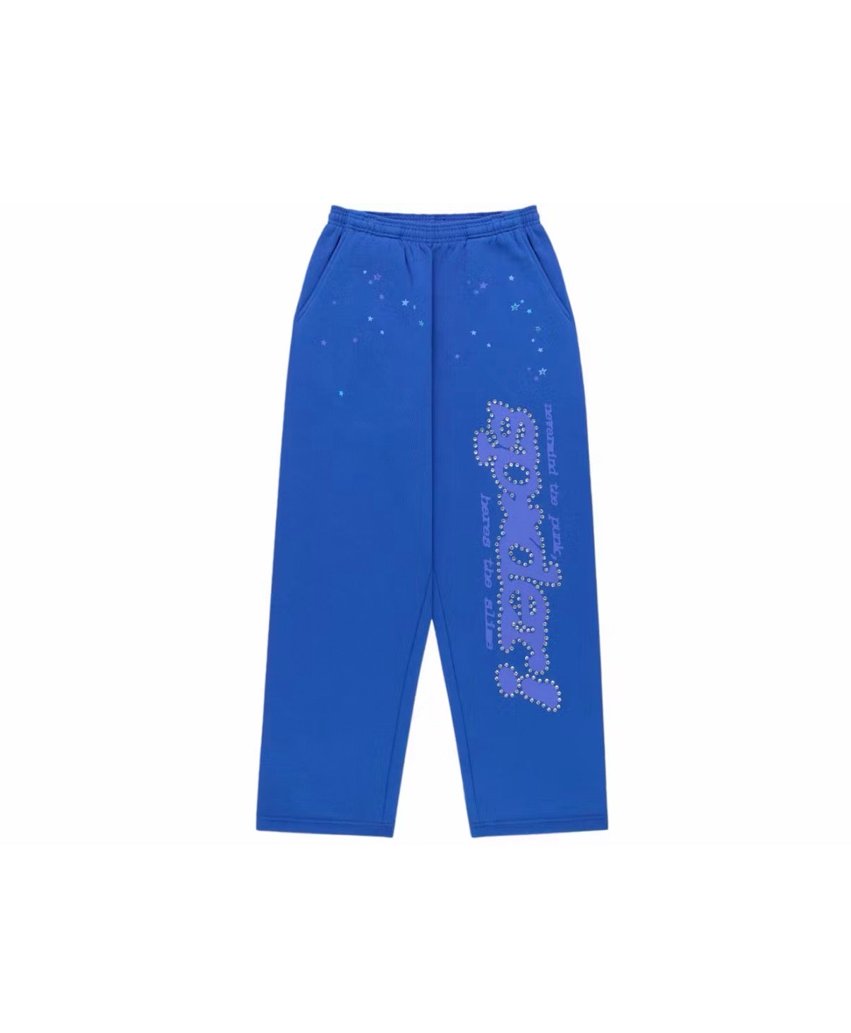 Sp5der Rhinestone Punk V2 Sweatpants 'Blue'
