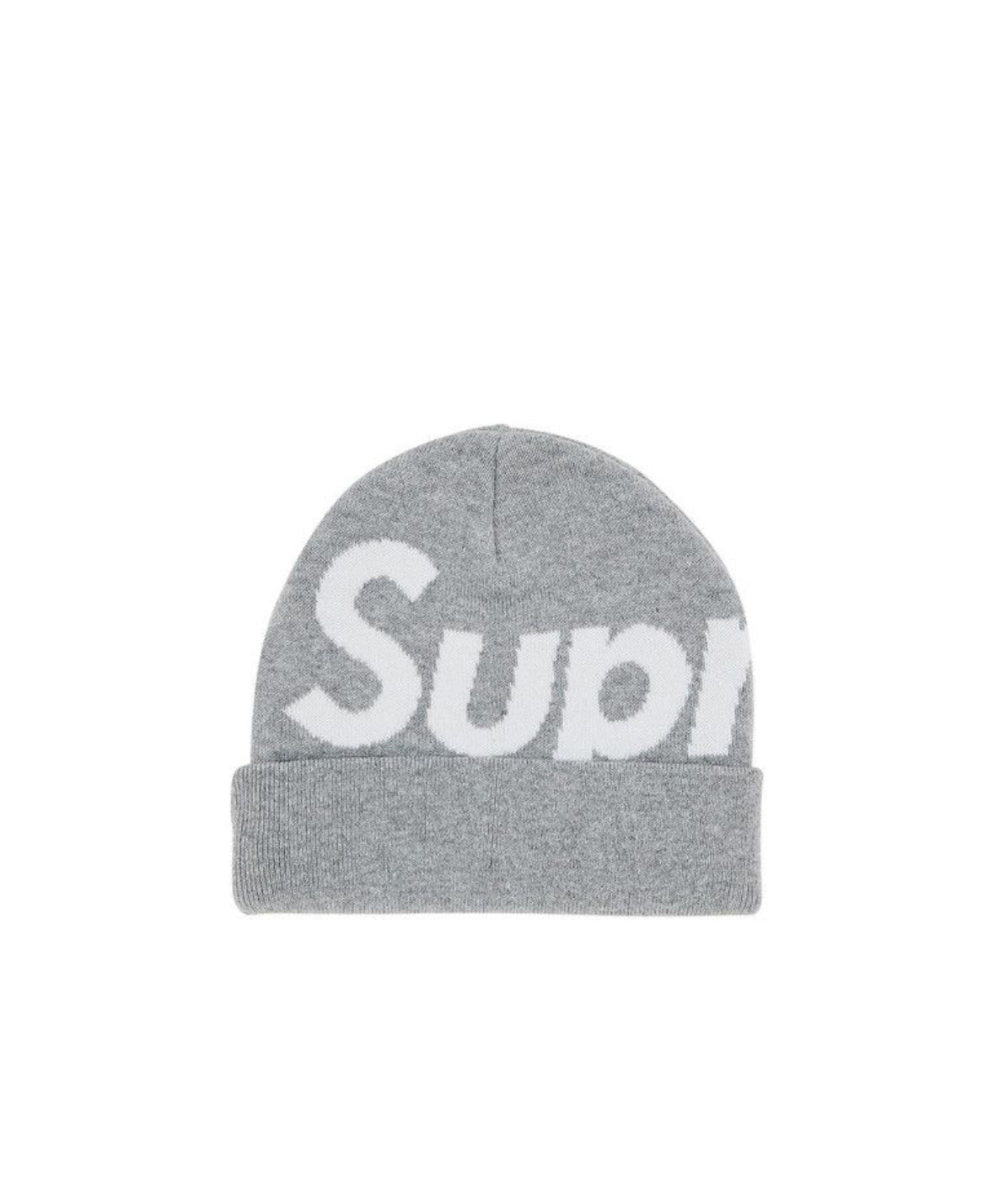 SUPREME BIG LOGO BEANIE ‘GREY’