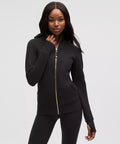 LULU SCUBA FULL ZIP HOODIE BLACK/GOLD