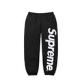 BLACK SUPREME APPLIQUÉ SWEATPANTS