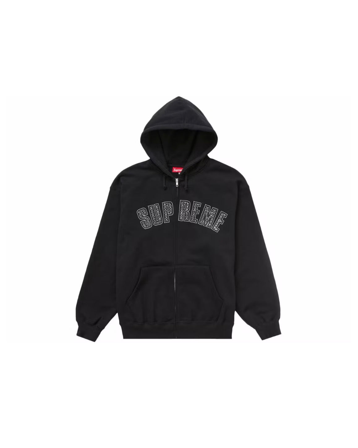 Supreme Rhinestone Zip Up 'Black'