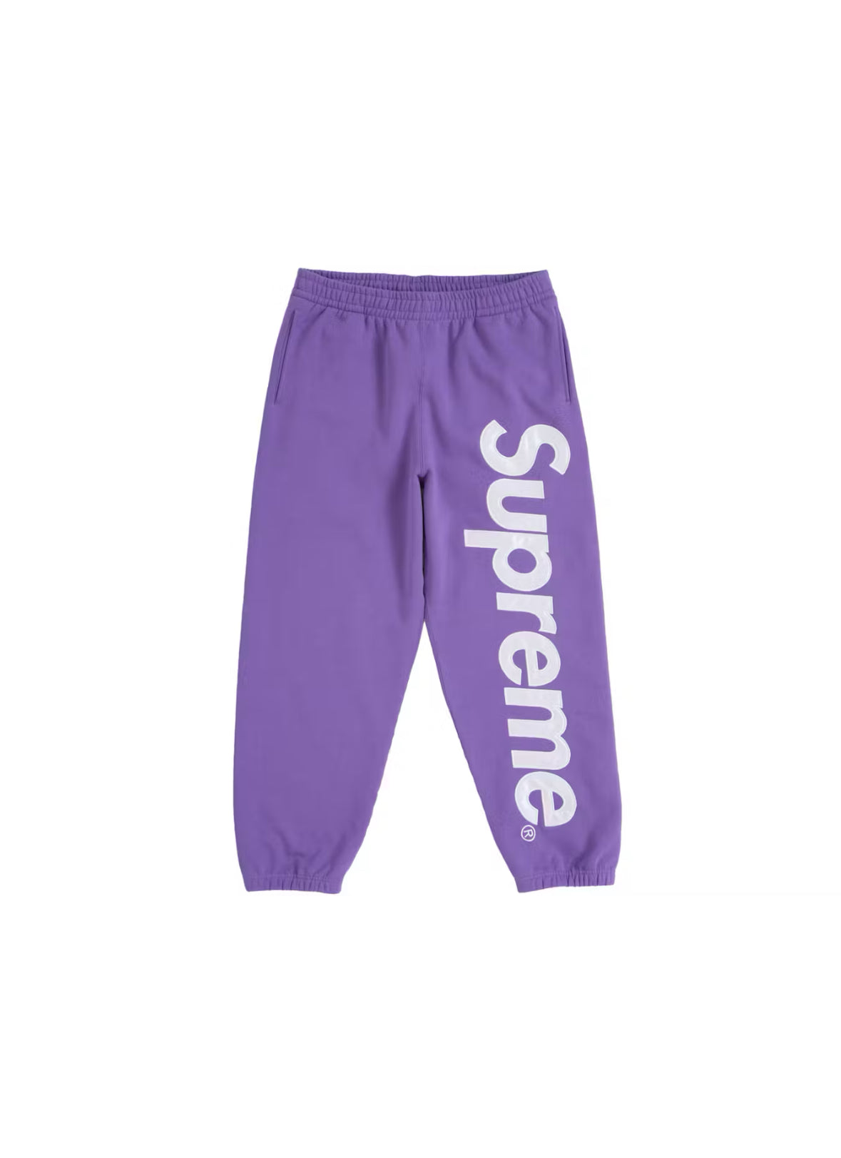 PURPLE APPLIQUÉ SWEATPANTS