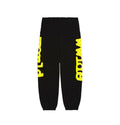 SP5DER BELUGA SWEATPANTS ‘ONYX/YELLOW’