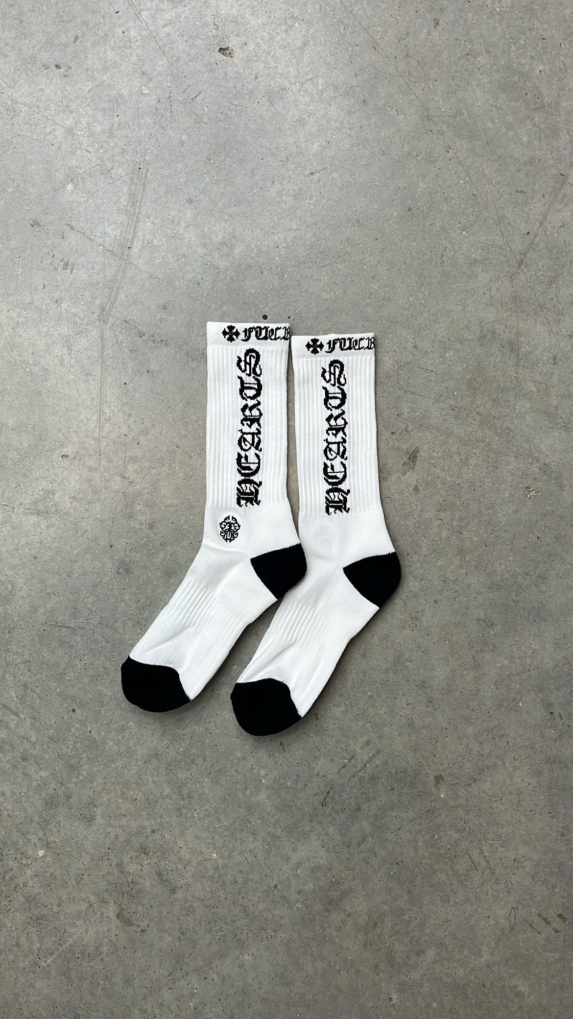 Chrome Hearts Socks 'White & Black'