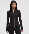 LULU DEFINE JACKET & LEGGINGS SET BLACK/GOLD