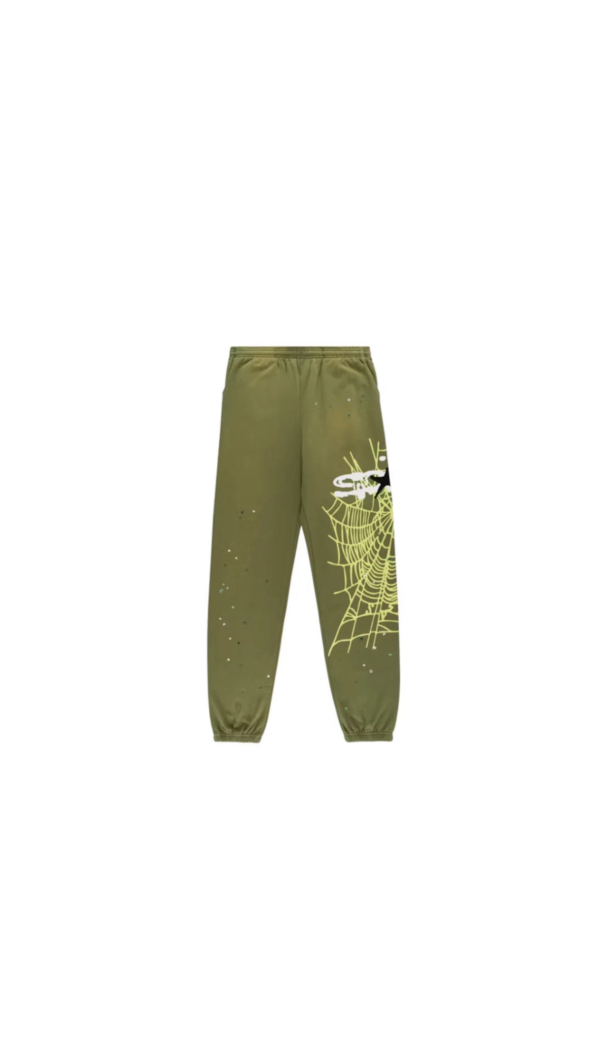 SPIDER WEB SWEATPANTS ‘OLIVE’