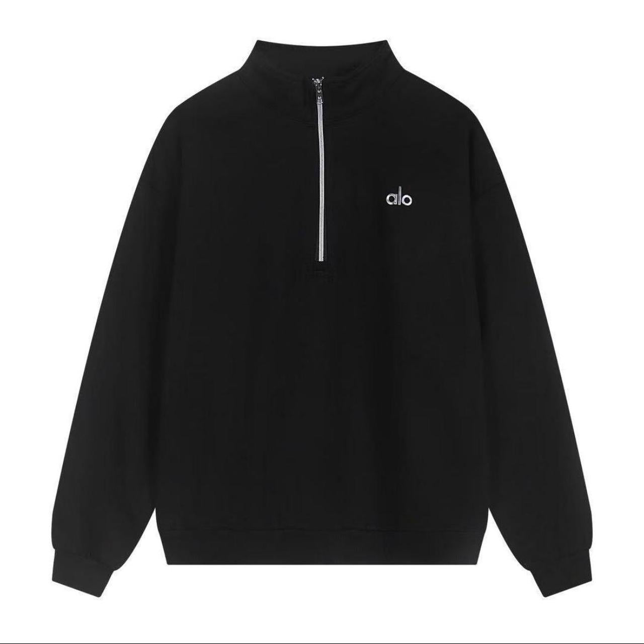 ALO QUATER ZIP 'BLACK'