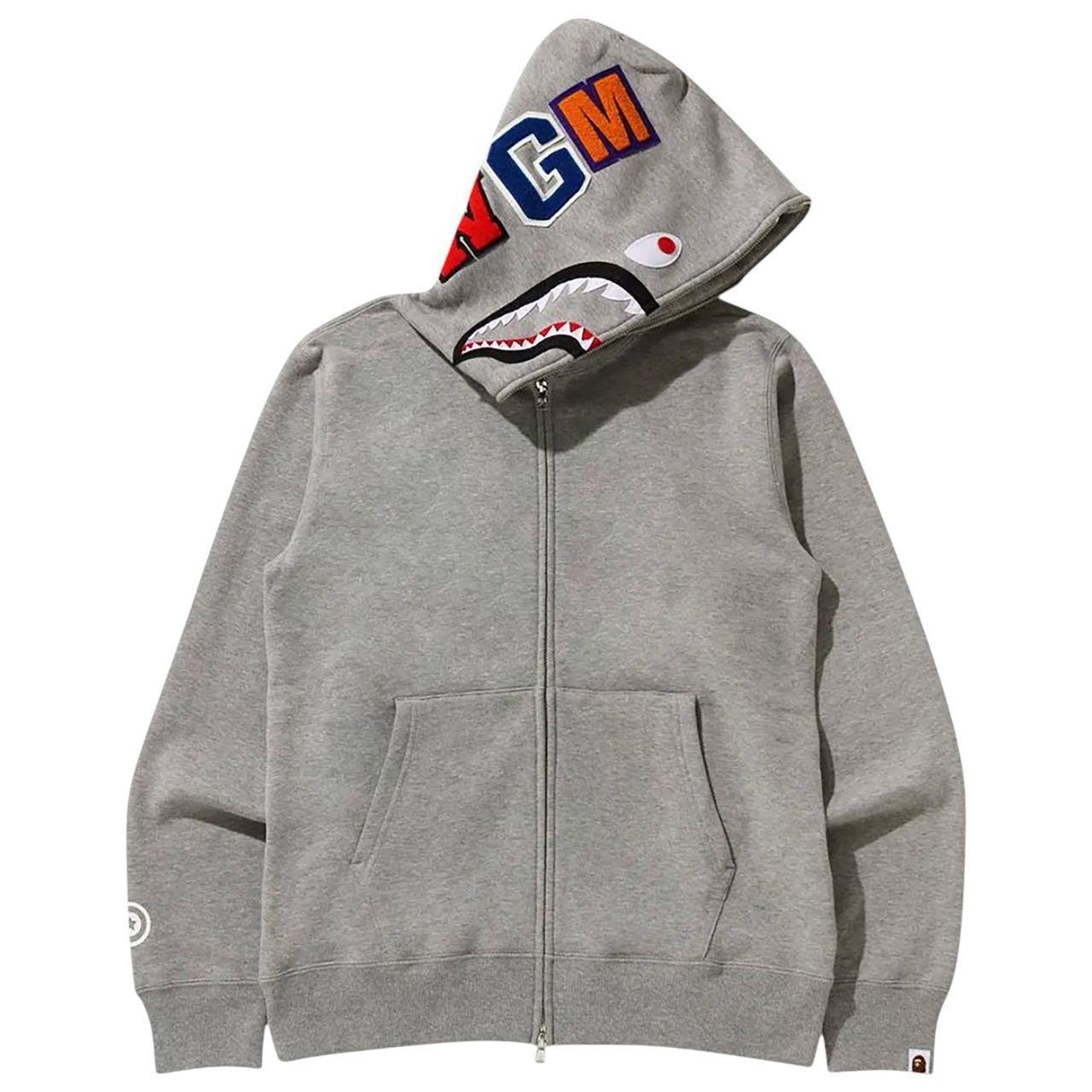 GREY BAPE FULL ZIP-UP