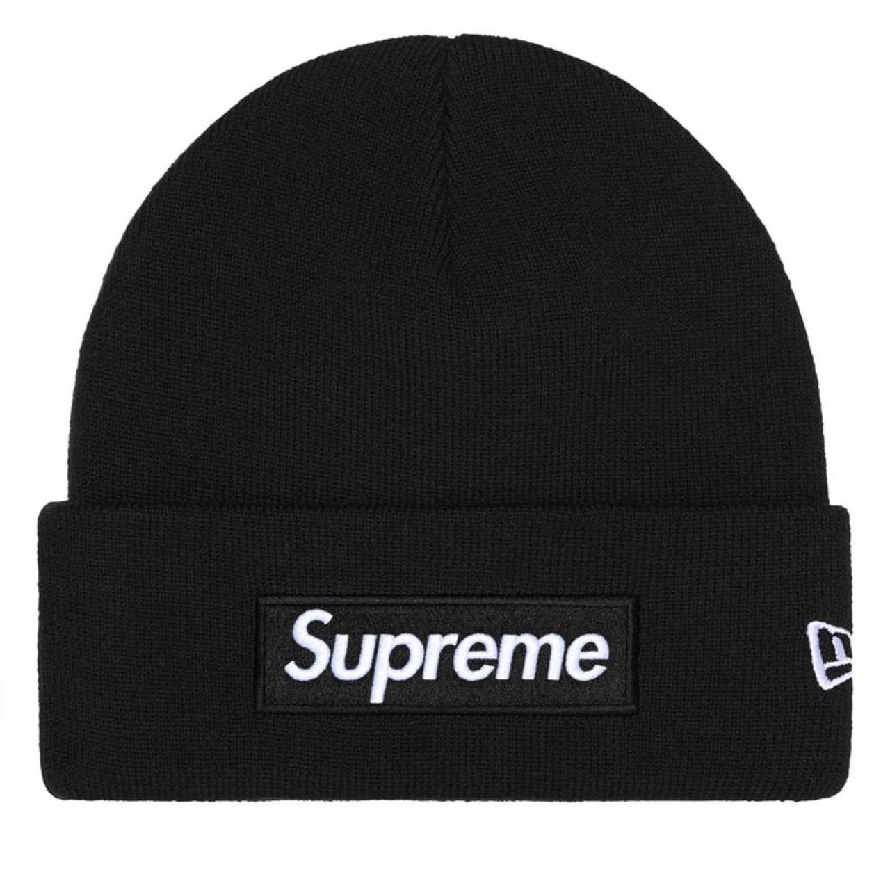 BLACK SUPREME BOX LOGO BEANIE