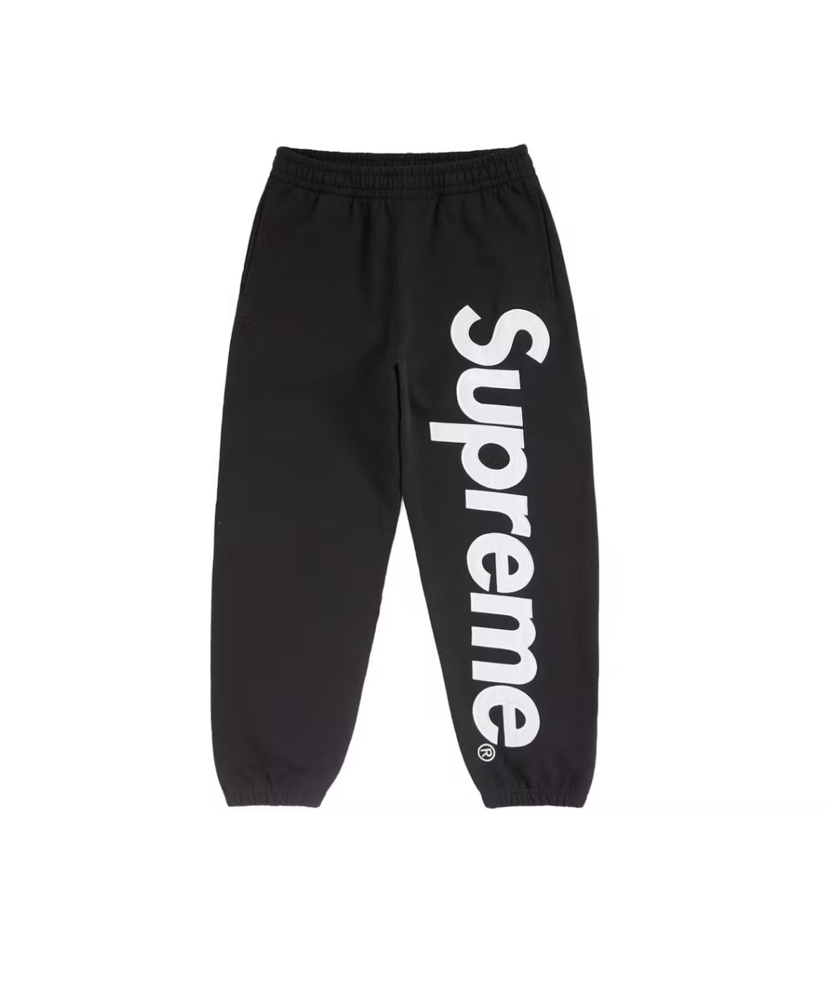 BLACK APPLIQUÉ SWEATPANTS
